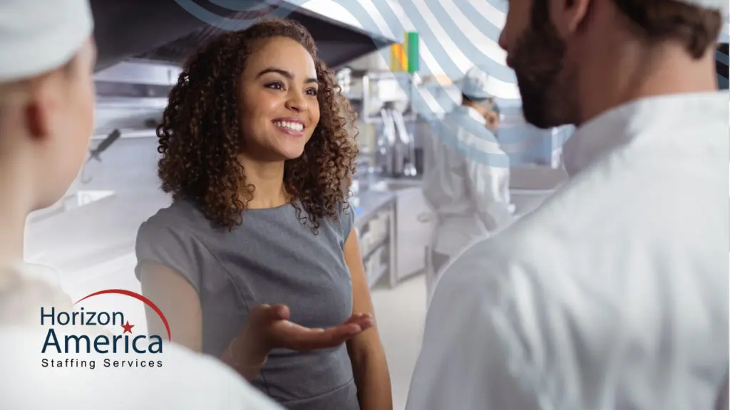 Food processing professionals being onboarded in a food processing facility