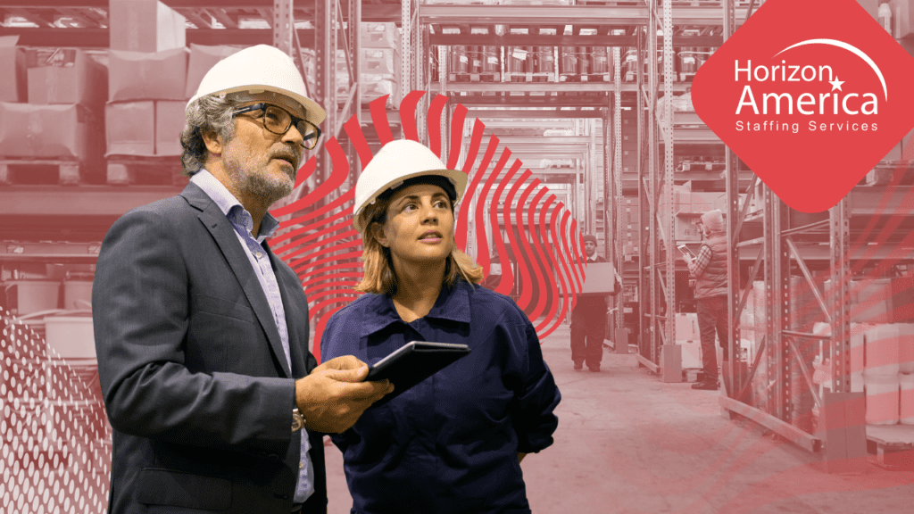 A manufacturing manager and leader discuss labor shortages in a warehouse
